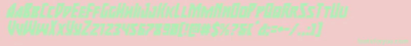 majorforcesuperital Font – Green Fonts on Pink Background