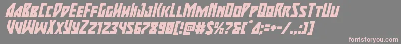 Шрифт majorforcesuperital – розовые шрифты на сером фоне