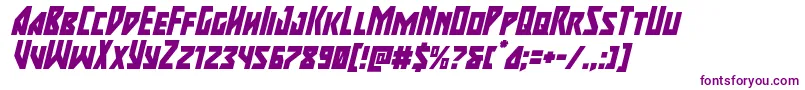 majorforcesuperital Font – Purple Fonts on White Background