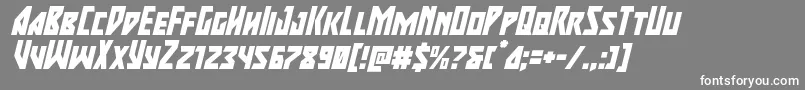 majorforcesuperital Font – White Fonts on Gray Background