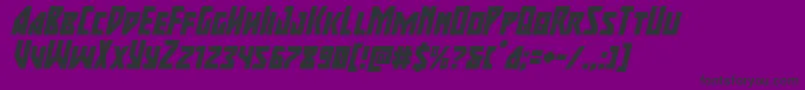 majorforcextraital Font – Black Fonts on Purple Background