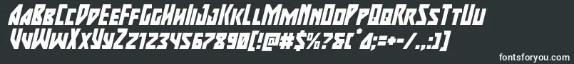 majorforcextraital Font – White Fonts on Black Background