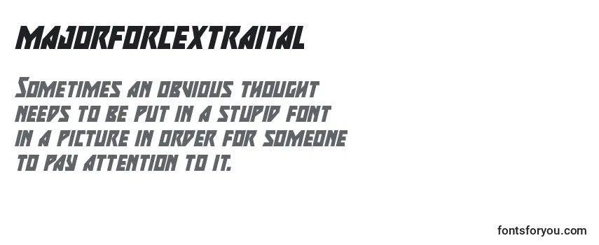 Majorforcextraital Font