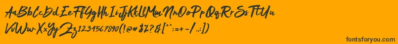 Mak Dah Font – Black Fonts on Orange Background