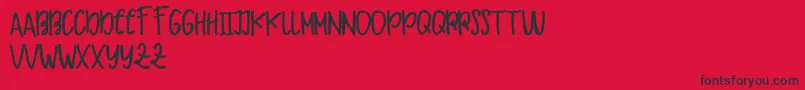 Makaw Free-Schriftart – Schwarze Schriften auf rotem Hintergrund
