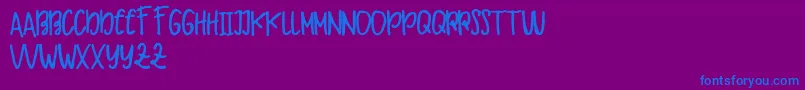 Makaw Free Font – Blue Fonts on Purple Background