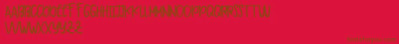 Makaw Free Font – Brown Fonts on Red Background