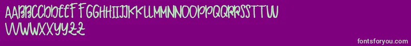 Makaw Free Font – Green Fonts on Purple Background