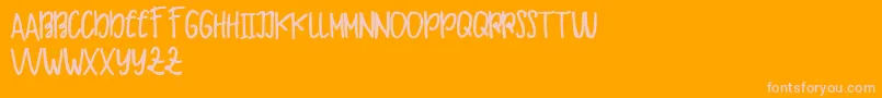 Makaw Free Font – Pink Fonts on Orange Background