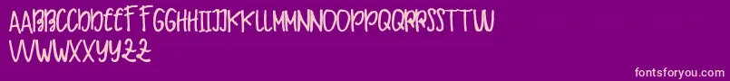 Makaw Free Font – Pink Fonts on Purple Background