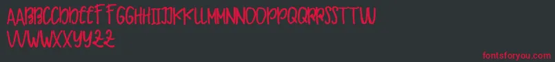 Makaw Free Font – Red Fonts on Black Background