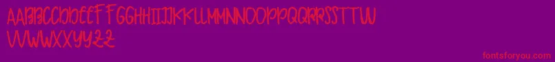 Makaw Free Font – Red Fonts on Purple Background