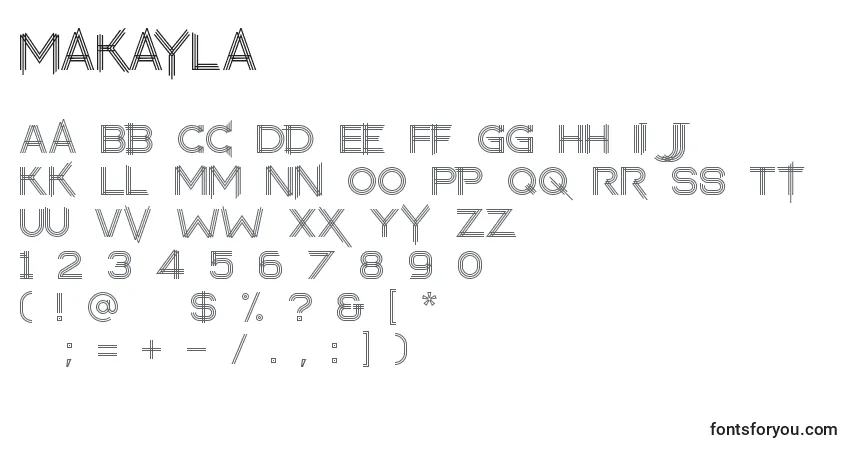 Makayla Font – alphabet, numbers, special characters