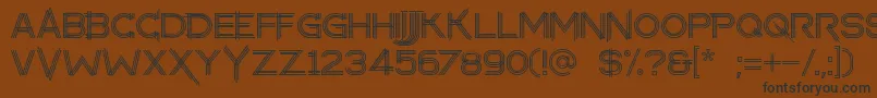 makayla-fontti – mustat fontit ruskealla taustalla