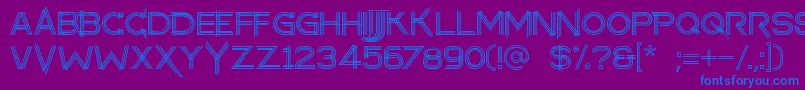 makayla Font – Blue Fonts on Purple Background