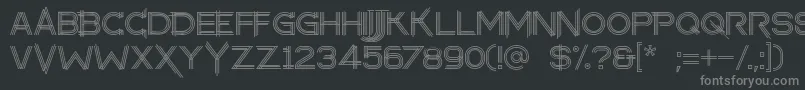 フォントmakayla – 黒い背景に灰色の文字