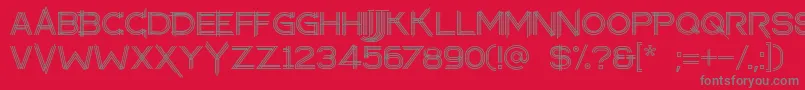 makayla Font – Gray Fonts on Red Background