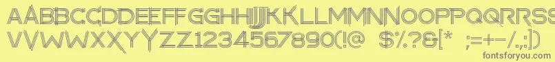 フォントmakayla – 黄色の背景に灰色の文字