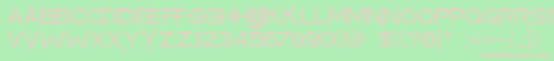 Czcionka makayla – różowe czcionki na zielonym tle