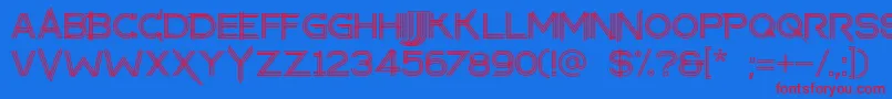 Шрифт makayla – красные шрифты на синем фоне