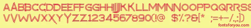 Шрифт makayla – красные шрифты на жёлтом фоне