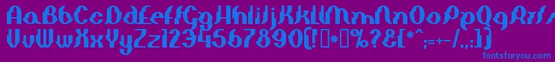 Elepb Font – Blue Fonts on Purple Background