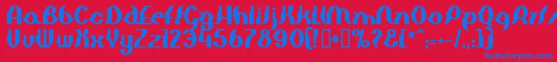 Шрифт Elepb – синие шрифты на красном фоне