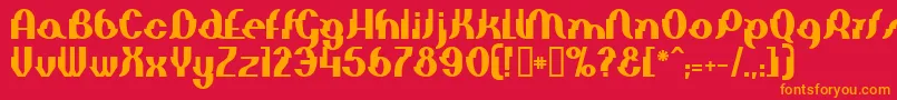 Elepb Font – Orange Fonts on Red Background