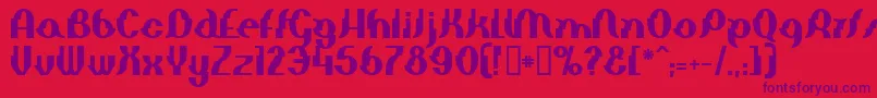 Elepb Font – Purple Fonts on Red Background