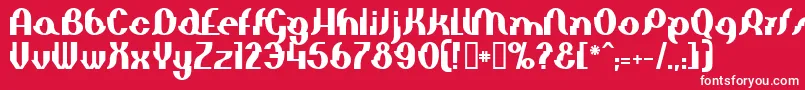 Elepb Font – White Fonts on Red Background