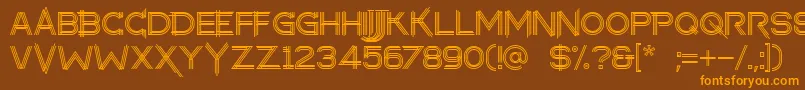 makayla Font – Orange Fonts on Brown Background