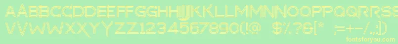 makayla Font – Yellow Fonts on Green Background