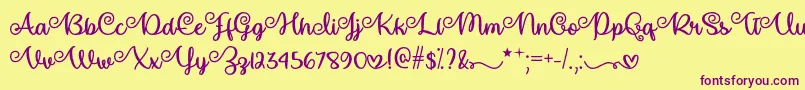 Make Magic Happen   Font – Purple Fonts on Yellow Background