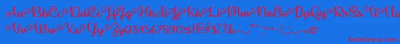 フォントMake Magic Happen   – 赤い文字の青い背景