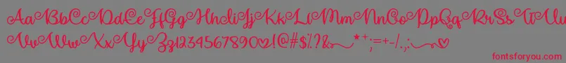 Make Magic Happen   Font – Red Fonts on Gray Background
