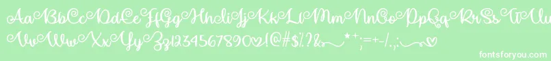 Make Magic Happen   Font – White Fonts on Green Background