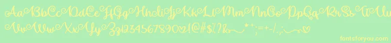 Make Magic Happen   Font – Yellow Fonts on Green Background