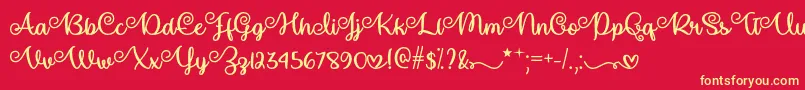 Make Magic Happen   Font – Yellow Fonts on Red Background