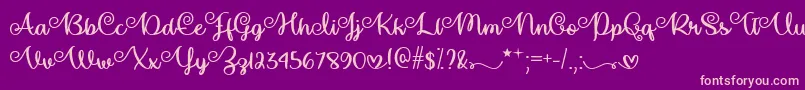 Make Magic Happen   Font – Pink Fonts on Purple Background