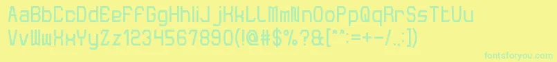 フォントMakePeace – 黄色い背景に緑の文字