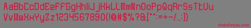 MakePeace Font – Red Fonts on Gray Background