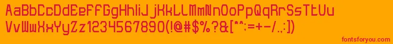 MakePeace Font – Red Fonts on Orange Background