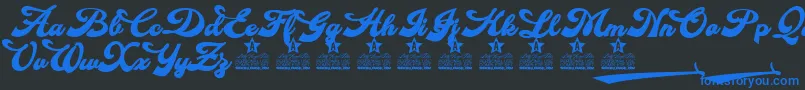 Makeup Personal Use Font – Blue Fonts on Black Background