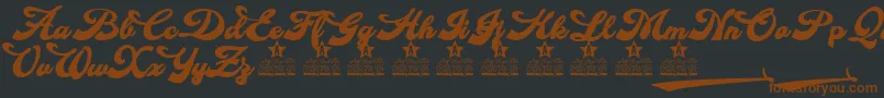 Makeup Personal Use Font – Brown Fonts on Black Background