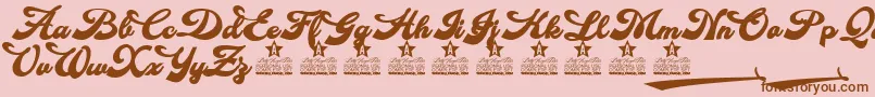 Makeup Personal Use Font – Brown Fonts on Pink Background