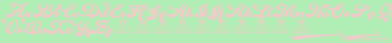 Makeup Personal Use Font – Pink Fonts on Green Background