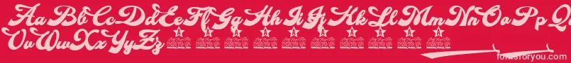 Makeup Personal Use Font – Pink Fonts on Red Background