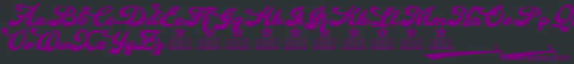 Makeup Personal Use-Schriftart – Violette Schriften auf schwarzem Hintergrund