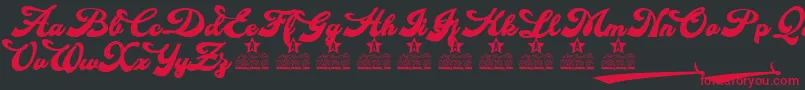 Makeup Personal Use Font – Red Fonts on Black Background