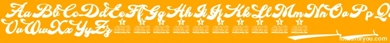 Makeup Personal Use Font – White Fonts on Orange Background